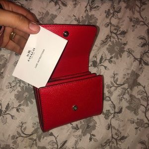 Red purse and wallet